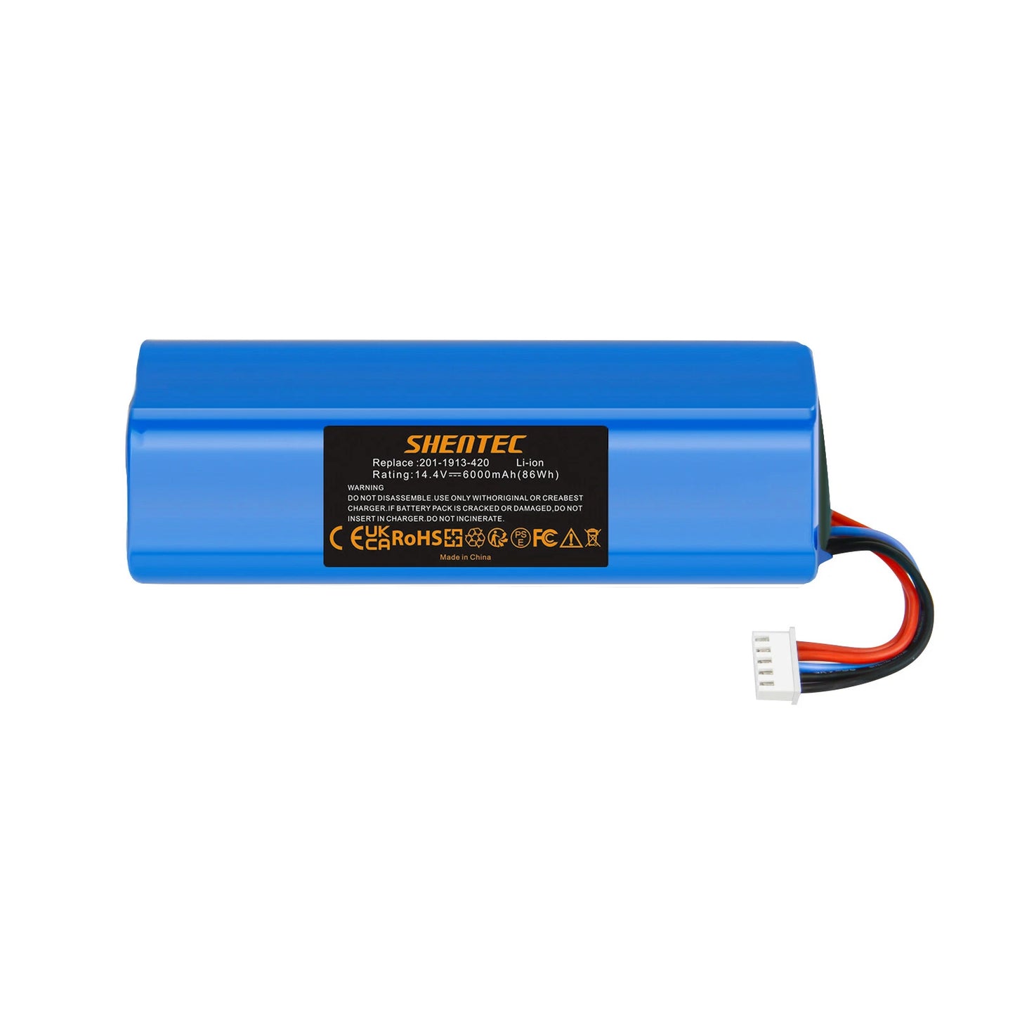 SHENTEC 6Ah Li-ion Battery for Ecovacs 201-1913-4200 S10-Li-144-5200 DBX11-11/21