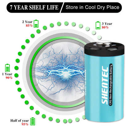 SHENTEC 20Pcs 1000mAh 3Volt CR-2 CR2 Lithium Battery For DR2R DLCR2 KCR2 CR17355