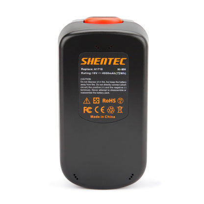 SHENTEC 18V 4Ah Ni-MH Battery for Black & Decker A18 A1718 HPB18 FSB18 FS18BX FS18FL