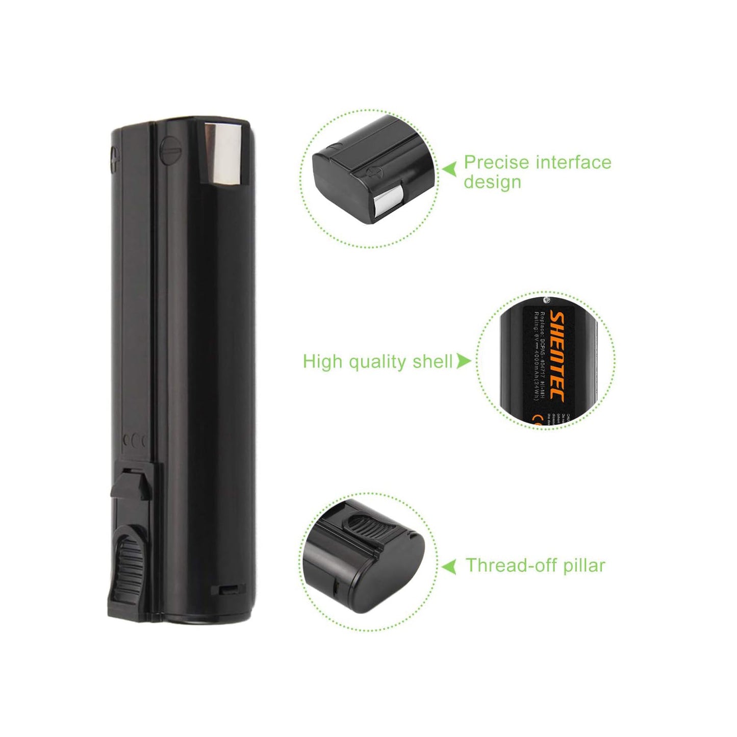 SHENTEC 2 Packs 4000mAh 6V Battery Compatible with Paslode