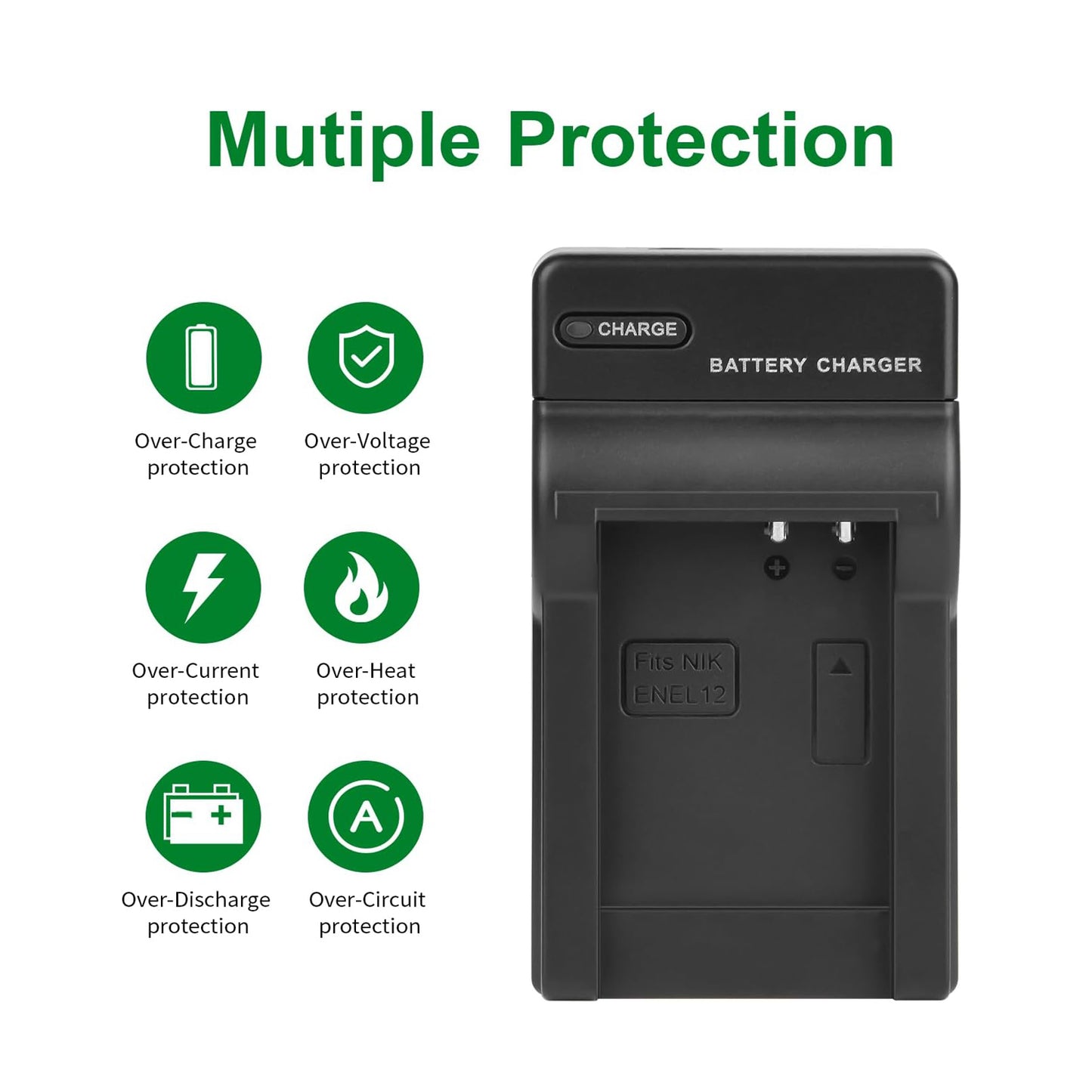 SHENTEC Li-ion EN-EL12 EL12 Battery Charger for Nikon Coolpix