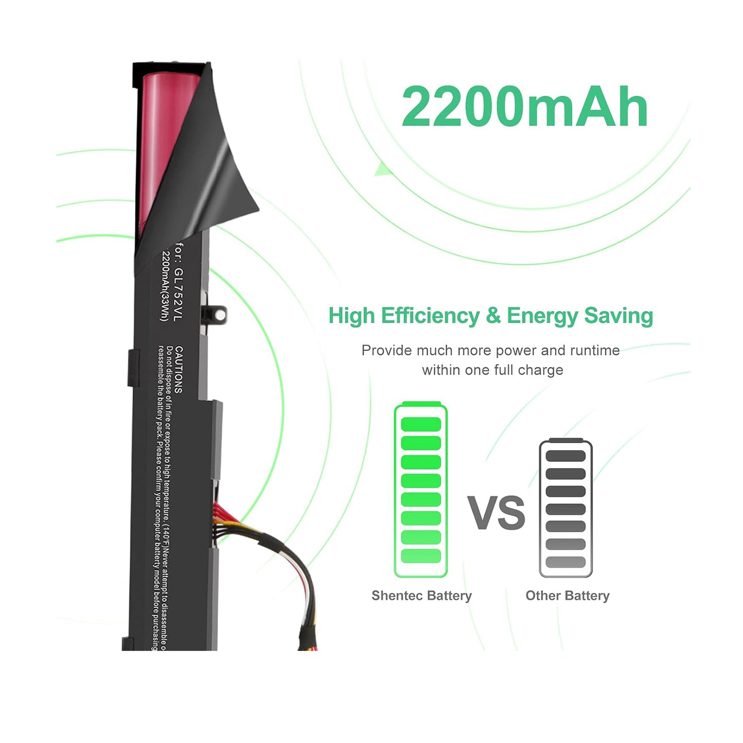 SHENTEC 2200mAh Laptop battery A41N1501 Battery for ASUS