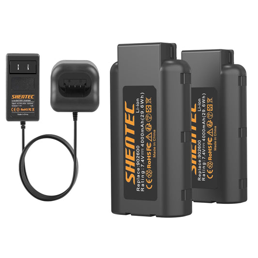 SHENTEC 2 Pack 7.4V 4000mAh Battery Compatible with Paslode