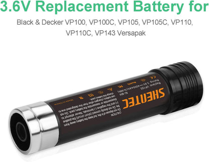 SHENTEC 2-Pack 4000mAh 3.6V Replacement Battery Compatible with Black & Decker Versapak