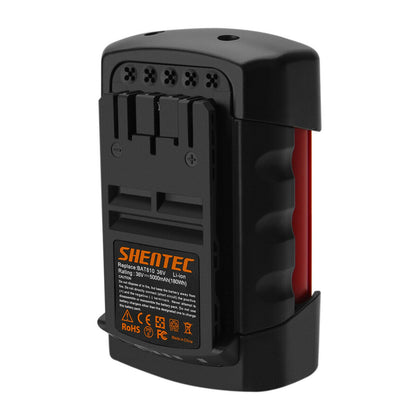 SHENTEC 2 X 5.0Ah 36V Li-ion Replacement Battery for Bosch BAT810 GSB GSR 36 V-Li GBH 36 VF-Li BAT818