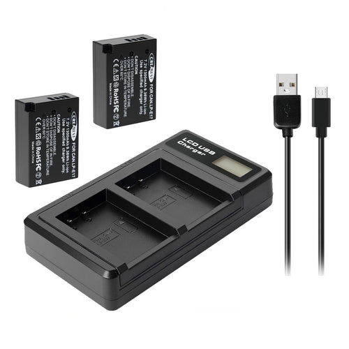 2x LP-E17 Battery+Charger For Canon M3 200D 250D 750D 850D 800D X8i X9 77D M6 M5 (Copy)