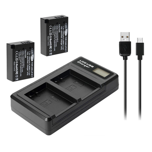2x LP-E17 Battery+Charger For Canon M3 200D 250D 750D 850D 800D X8i X9 77D M6 M5 (Copy)