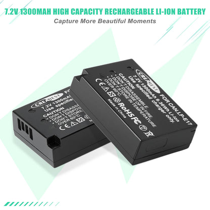 2x LP-E17 Battery+Charger For Canon M3 200D 250D 750D 850D 800D X8i X9 77D M6 M5 (Copy)