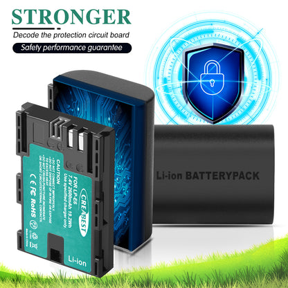 2xLP-E6 LP-E6N Battery+Dual Charger For Canon EOS 90D 5D Mark III IV 80D 60D 70D