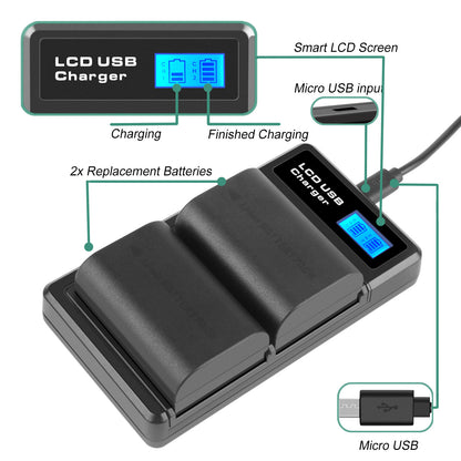 2xLP-E6 LP-E6N Battery+Dual Charger For Canon EOS 90D 5D Mark III IV 80D 60D 70D
