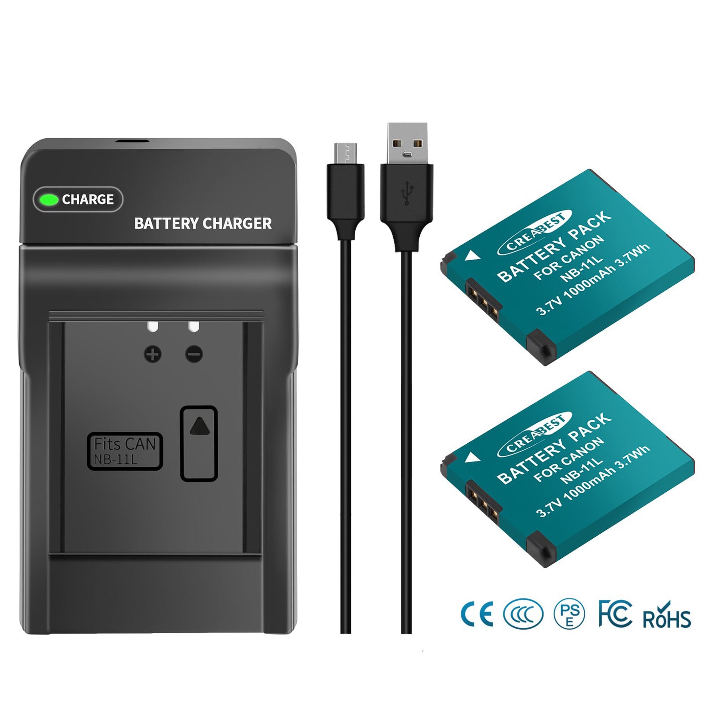 2x NB-11L/11LH Battery+Charger For Canon SX410 SX420 SX430 IS IXUS 180 185 190