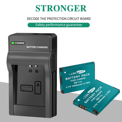 2x NB-11L/11LH Battery+Charger For Canon SX410 SX420 SX430 IS IXUS 180 185 190