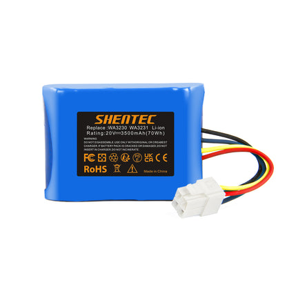 SHENTEC 20V Li-ion 3500mAh Battery for Worx 50032774 50032492 WA3230 WA3231 WR092S