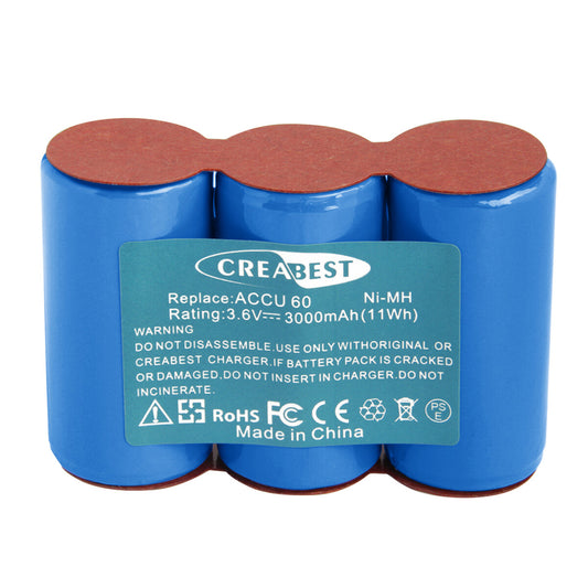 SHENTEC 3.6V 3.0Ah Ni-MH Battery For Gardena ACCU 60 ACCU 45 302768 Accu45 8808 Accu60 8800