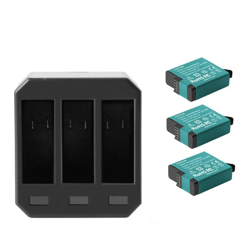 3Pcs Battery AHDBT-501 601 701 For GoPro HERO 7 Hero 6 5 Black +Triple Charger