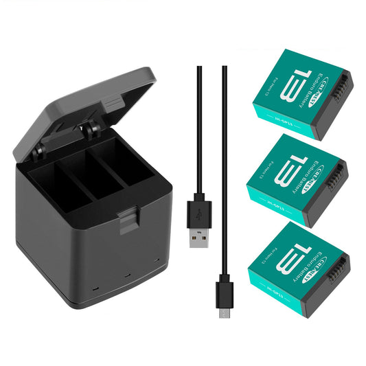 3x JH-GP13 Enduro Battery+Three Channel Charger Storage Box For GoPro Hero 13