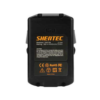 SHENTEC 18V 4000mAh Li-ion Replacement Battery For Hitachi 330067 330068 330139 BSL1825 BSL1815X