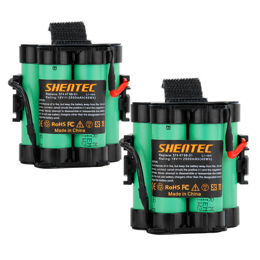 SHENTEC 2X 2.5Ah Li-ion Battery For Husqvarna 105 305 308x Gardena R75Li R45Li R70Li