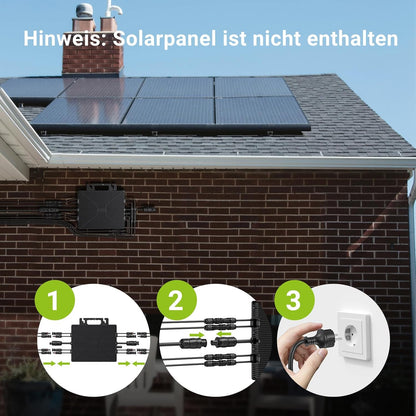 Micro Power Inverter 1600W, Inverter Balcony Power Station with WiFi, Plug & Play, App Control, 5 m AC Cable, PV Inverter
