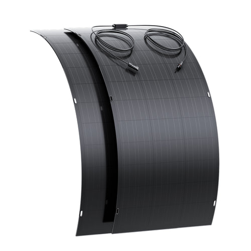 240W Flexible Solar Panel Kit, 2 x 120 W Flexible Solar Cell Module, IP67 for Balcony Motorhome, Car, Shed, Roof, Boat ,Off Grid