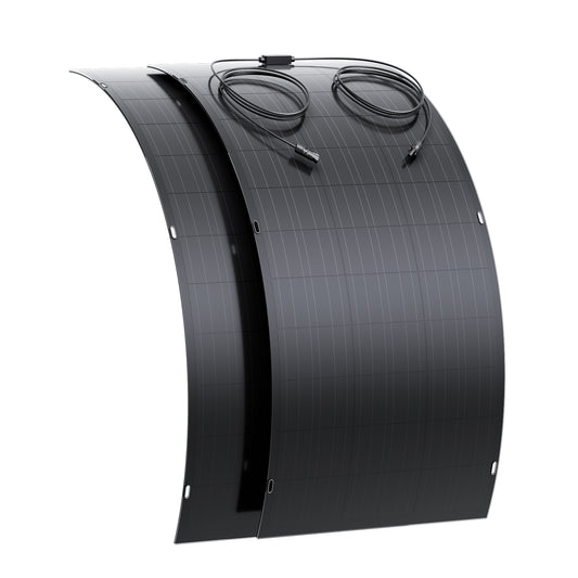 240W Flexible Solar Panel Kit, 2 x 120 W Flexible Solar Cell Module, IP67 for Balcony Motorhome, Car, Shed, Roof, Boat ,Off Grid