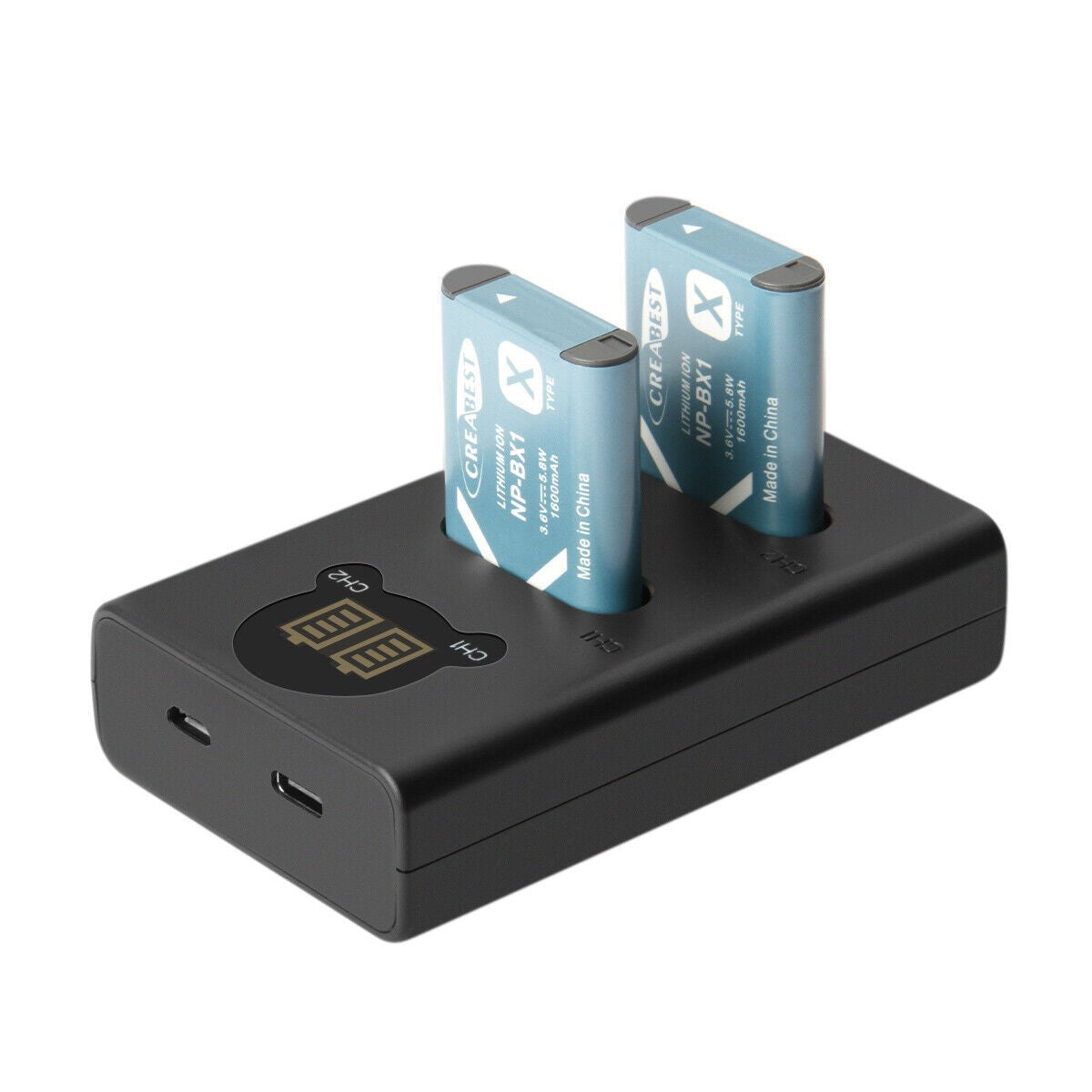 SHENTEC 2-Pack NP-BX1 Battery for Sony DSC-RX100 HX300 H400 WX350 WX400 HX50V HX60