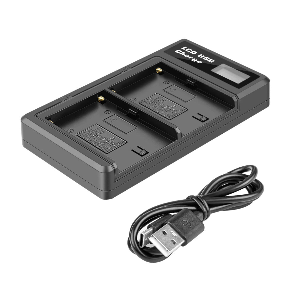 2x NP-F960 NP-F970 NP-F950 8.8Ah Battery + Dual Charger For Sony NP-F330 NP-F550 (Copy)