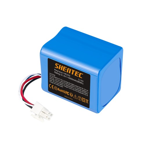 SHENTEC 6000mAh 14.4V Li-ion Battery For Vorwerk Kobold VR200 20884-1 4NCR18650P2-C001A